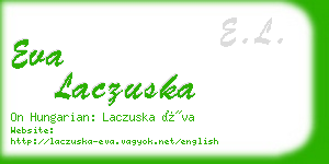 eva laczuska business card